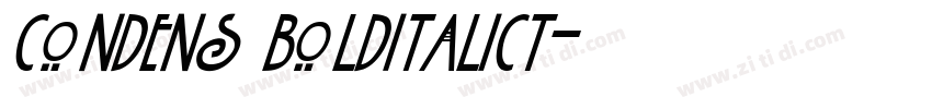 Condens BoldItalict字体转换